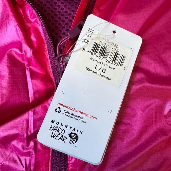 Mountain Hardwear Ghost Lite Pro Jacket Women’s L Ultralight Windbreaker NWT - Picture 4 of 16